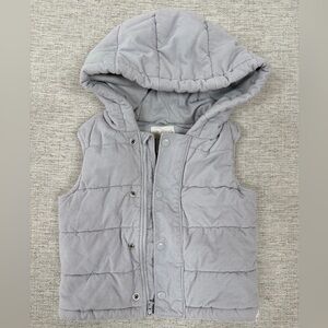 Carters little planet Gray Hooded Puffer Vest 18-24m